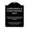 Signmission Designer Series-Homeowner & Guest Parking Only Black & Silver Heavy-Gauge Aluminum A-DES-BS-1824-9970 - alternate 1